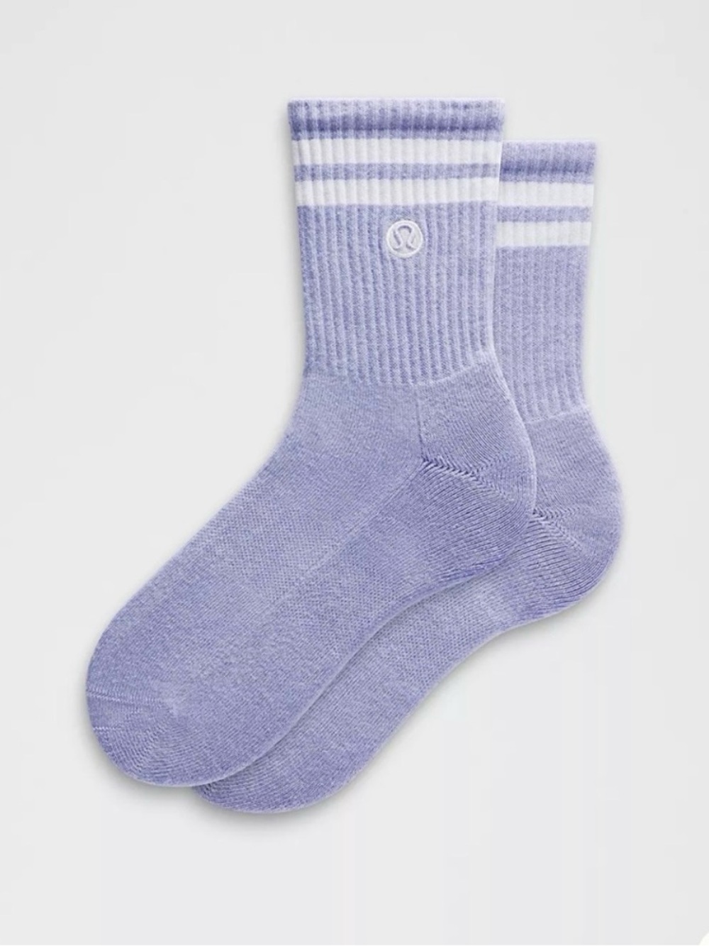 NWT Lululemon Daily Essential Quarter Crew Socks sz Small in Dusty Lilac/White